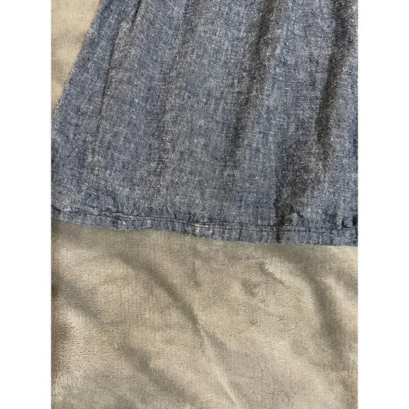 Tea Collection Size 18-24 M Baby Girl Denim Embroidered Floral Sleeveless Dress - Picture 6 of 8